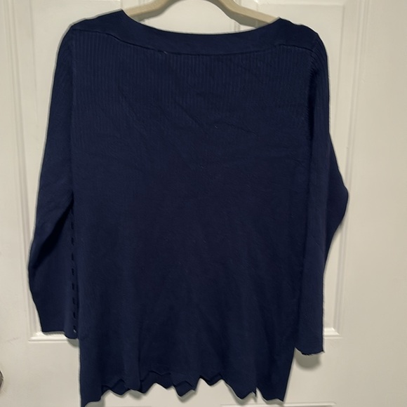 Navy Evolution by Cyrus Boatneck Ribbed Sweater from Stitch Fix XXL - Picture 6 of 7